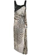 Jean Paul Gaultier Pre-owned 2000's Zebra Print Dress - Black