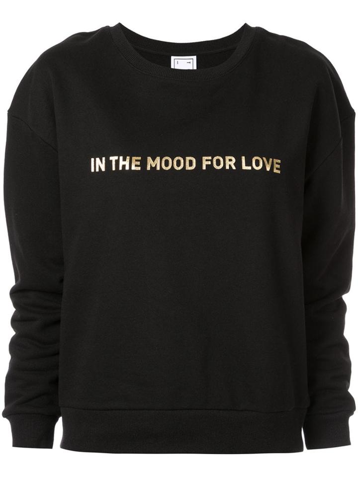 In The Mood For Love Logo Printed Sweater - Black