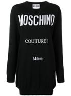 Moschino Logo Print Dress - Black