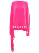 Jw Anderson Georgette Drapes Crewneck Jumper - Pink