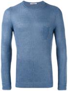 La Fileria For D'aniello Slim-fit Ribbed Jumper - Blue