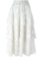 Christian Dior Vintage Tiered Polka Dot Skirt