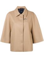 Fay Pin Fasten Cropped Sleeve Jacket - Nude & Neutrals