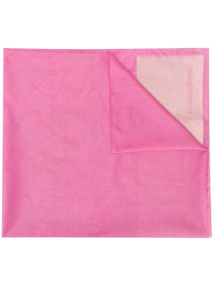 Emporio Armani Textured Detail Scarf - Pink