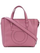 Salvatore Ferragamo - Perforated Gancio Tote Bag - Women - Leather - One Size, Pink/purple, Leather