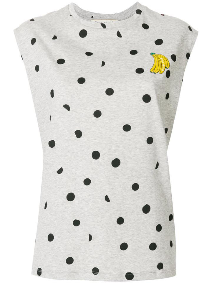 Être Cécile Polka Dot Print Vest - Grey