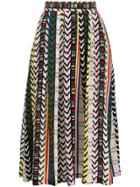 Être Cécile Earn Your Stripes Amelie Silk Skirt - Green
