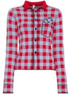 Adam Selman Gingham Slim Fit Shirt - Red