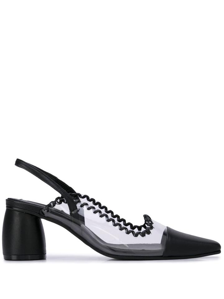 Reike Nen Sling-back Contrast Pumps - Black
