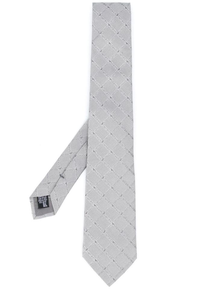 Emporio Armani Logo Tie - Grey