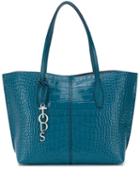 Tod's Croc-effect Tote - Blue