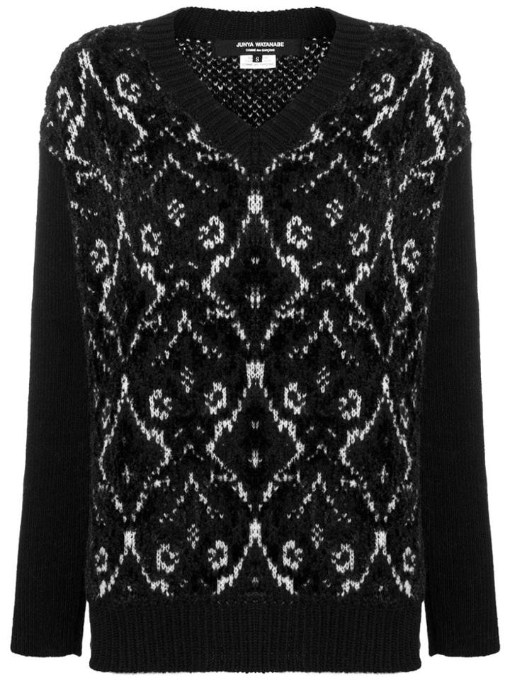 Junya Watanabe V-neck Slouchy Sweater - Black