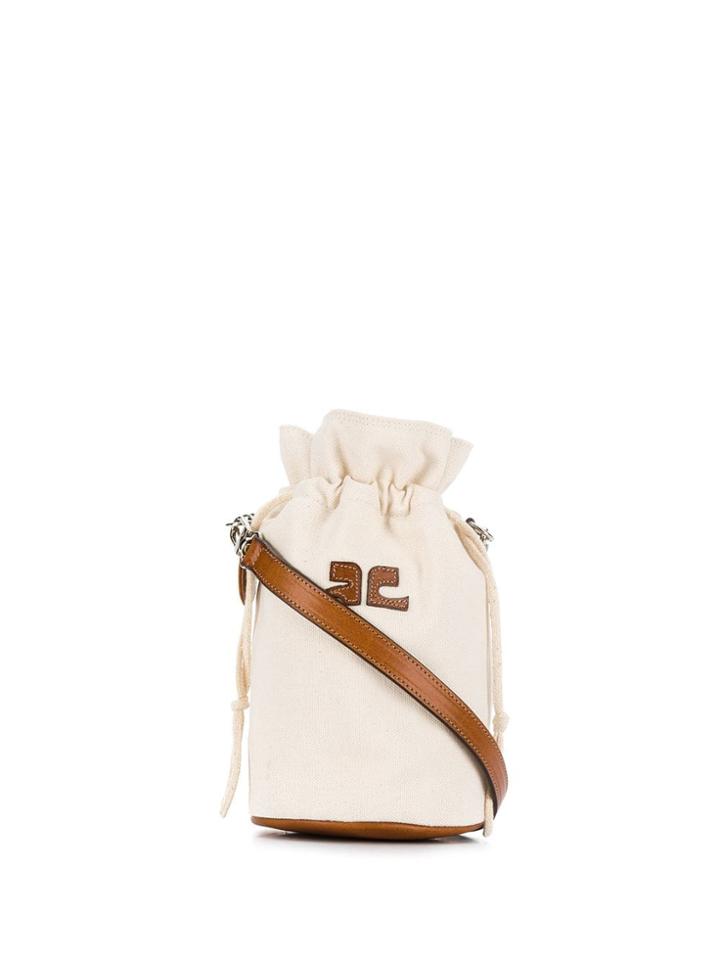 Courrèges Canvas Drawstring Bag - Neutrals