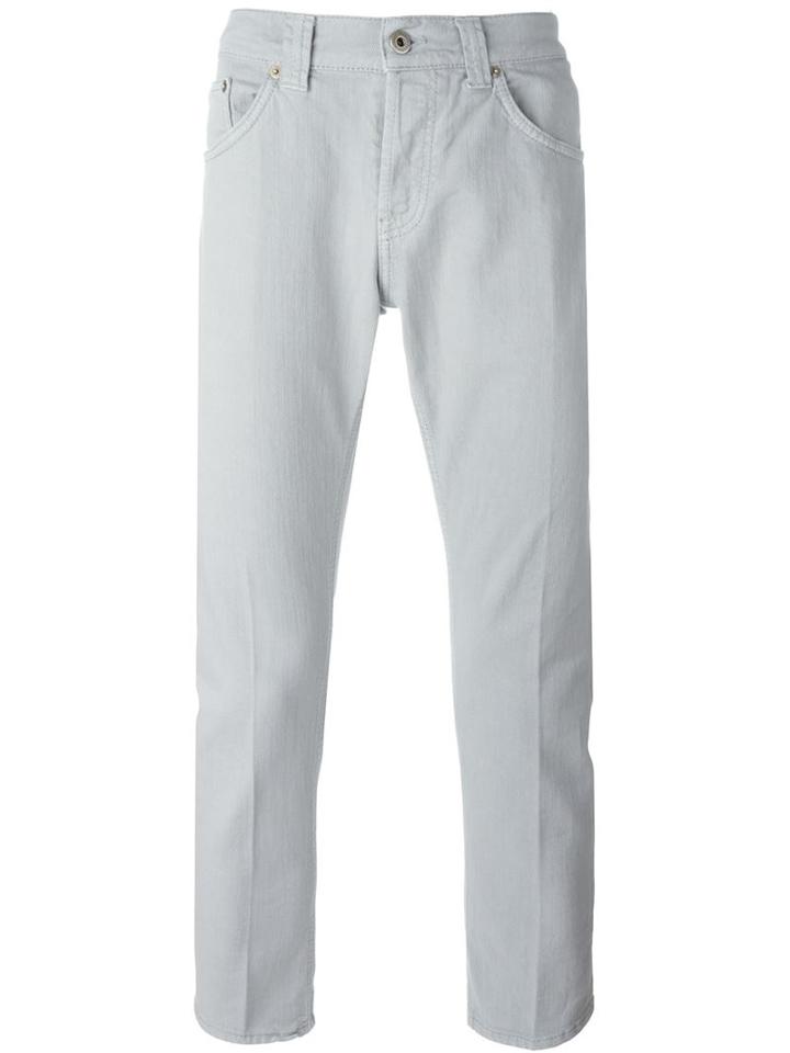 Dondup Classic Slim Jeans, Men's, Size: 36, Grey, Cotton/spandex/elastane