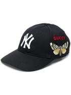 Gucci Ny Yankees Butterfly Baseball Cap - Black