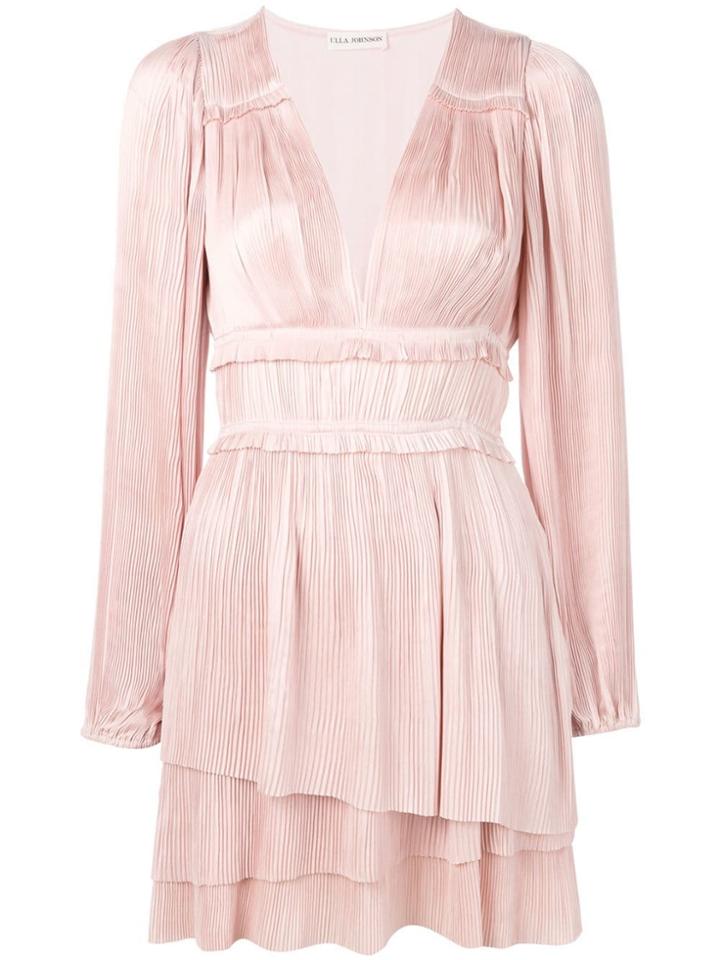 Ulla Johnson Pleated Mini Dress - Neutrals