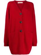 Marni Oversized Knitted Cardigan - Red