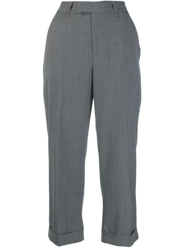 Twin-set Cropped Wool Trousers - Grey