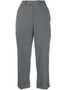 Twin-set Cropped Wool Trousers - Grey