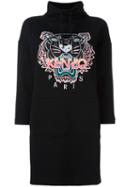 Kenzo Tiger Sweatshirt Dress, Women's, Size: Small, Black, Cotton
