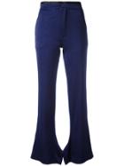 Erika Cavallini Olive Flared Trousers - Blue