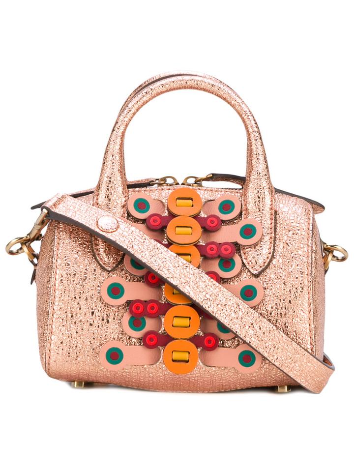 Anya Hindmarch - Vere Mini Barrel Flip Bag - Women - Leather - One Size, Grey, Leather