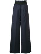 Semicouture Paperbag Waist Trousers - Blue