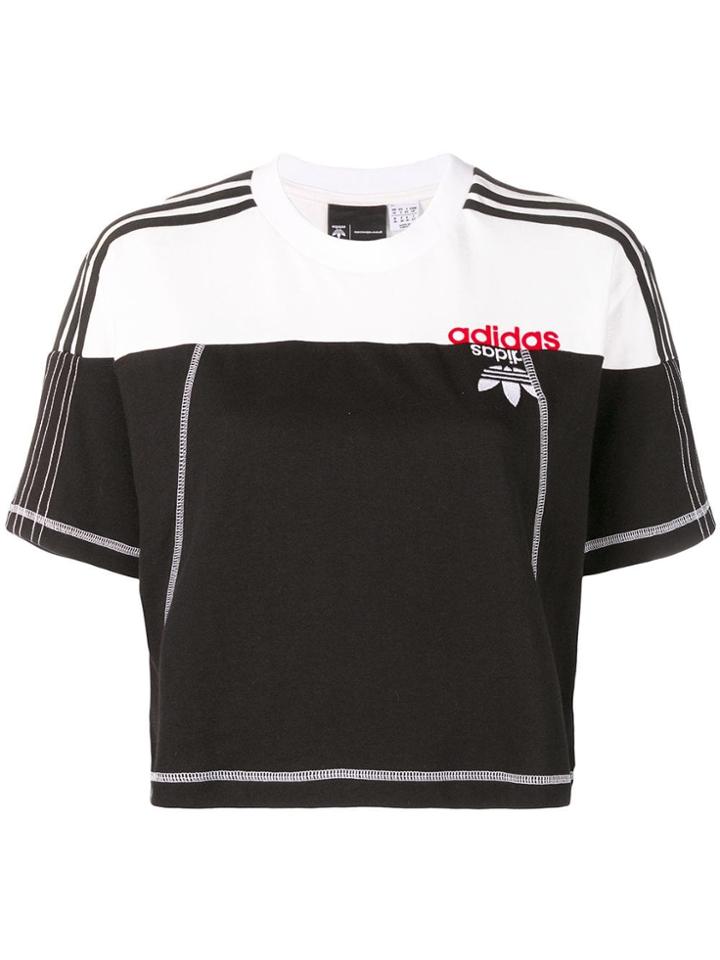 Adidas Originals By Alexander Wang Cropped T-shirt - Black