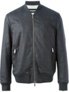 Dsquared2 Bomber Jacket, Men's, Size: 50, Grey, Virgin Wool/spandex/elastane/polyester/elastodiene