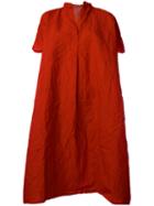 Daniela Gregis Mandarin Neck T-shirt Dress, Women's, Size: 1, Red, Cotton