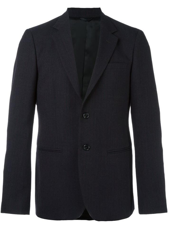 Raf Simons Classic Constructed Blazer, Men's, Size: 50, Blue, Wool