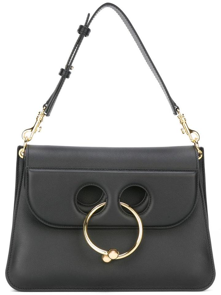 J.w.anderson Piercing Detail Shoulder Bag, Women's, Black, Calf Leather