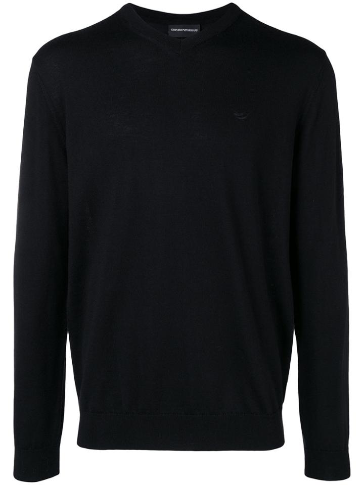 Emporio Armani V-neck Sweater - Black