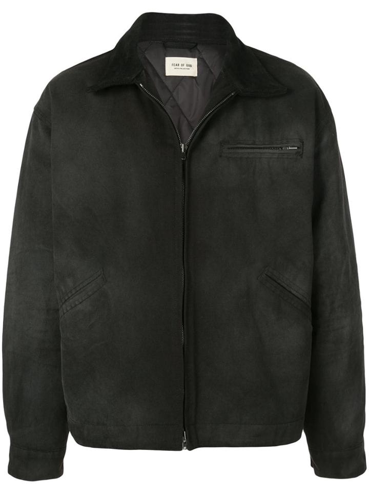 Fear Of God Zip Up Work Jacket - Black