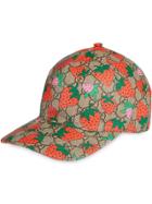 Gucci Logo Strawberry Baseball Cap - Multicolour
