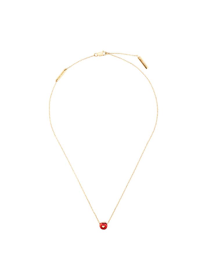 Marc Jacobs Enameled Apple Necklace - Metallic