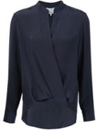 3.1 Phillip Lim Wrap Style Blouse, Women's, Size: 8, Blue, Silk