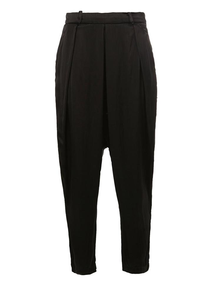 Masnada Tapered Trousers, Women's, Size: 44, Black, Silk/viscose