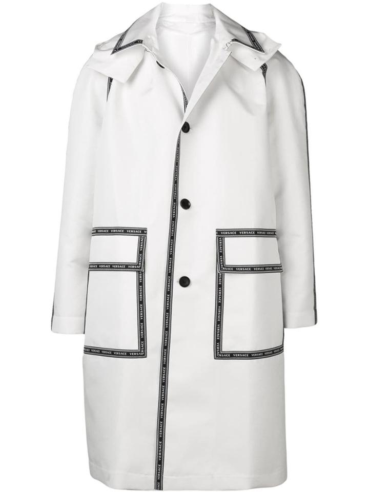 Versace Nastro Versace Hooded Parka - White
