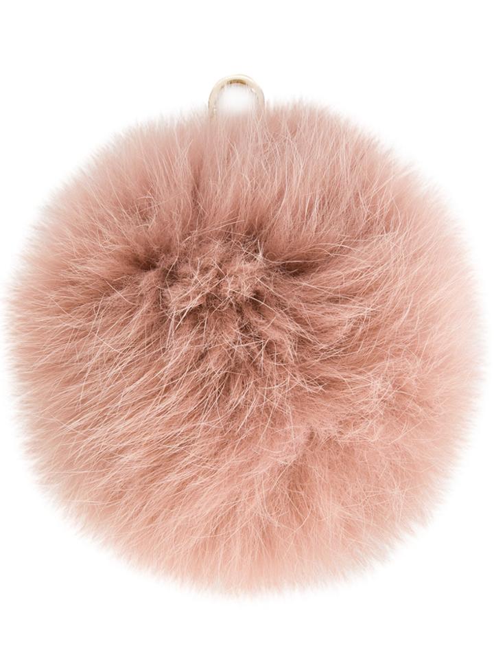 Furla Bubble Pom Pom Bag Charm - Pink & Purple
