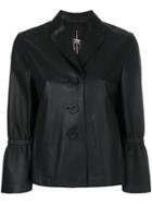 Luisa Cerano Button Up Fitted Jacket - Black