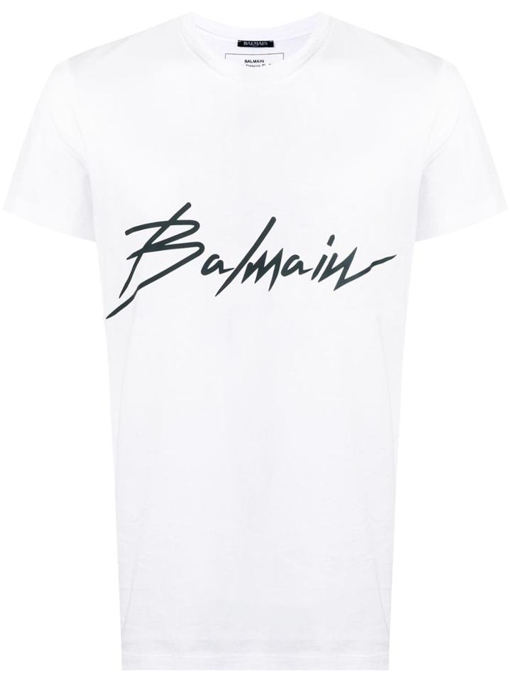 Balmain Signature Logo T-shirt - White