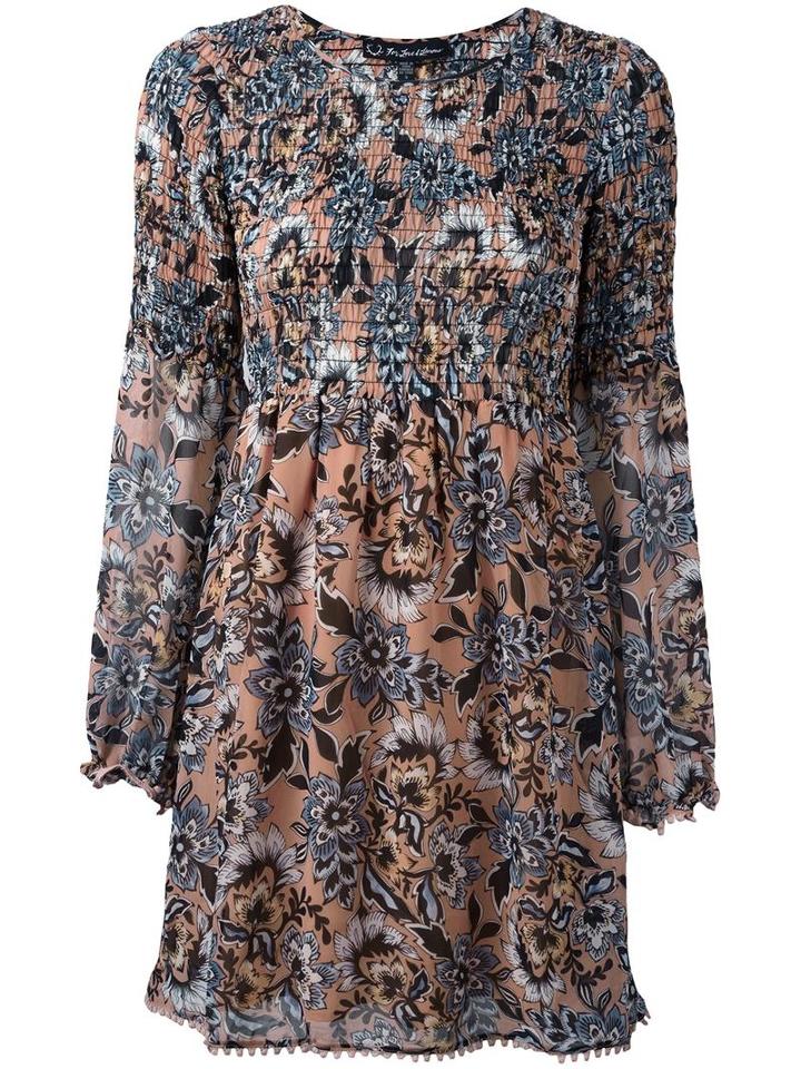 For Love And Lemons Floral Dress, Women's, Size: Medium, Nude/neutrals, Polyester/spandex/elastane