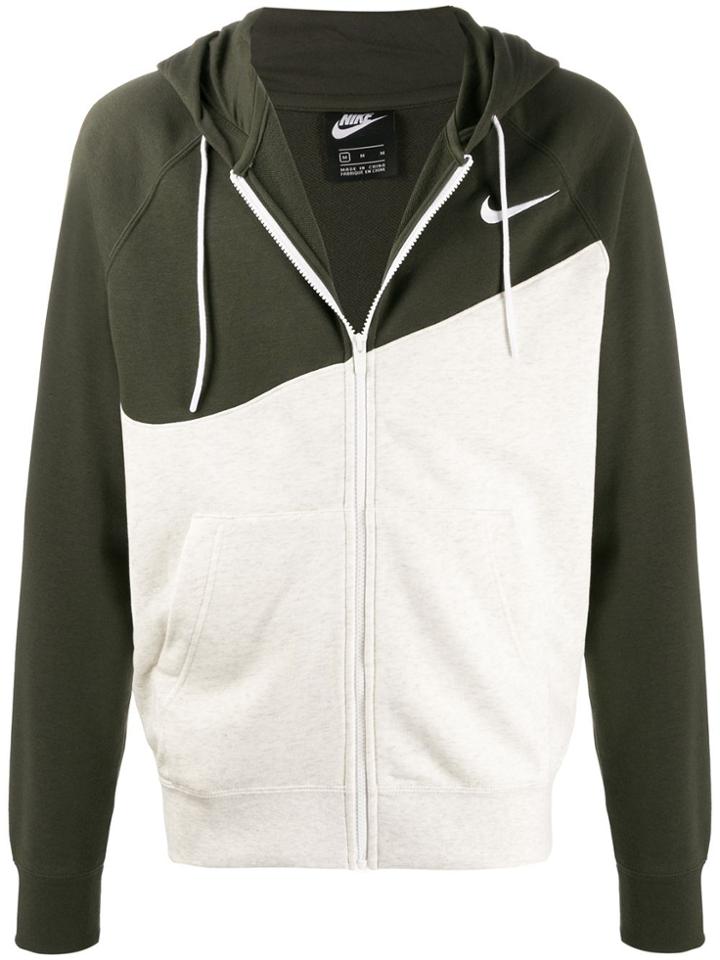 Nike Two-tone Swoosh Logo Hoodie - Green