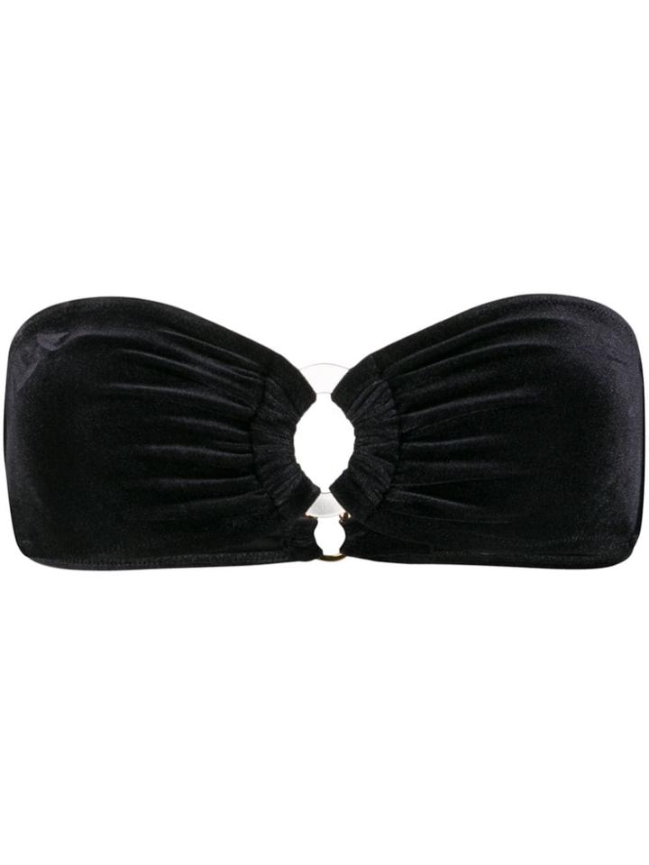 Reina Olga Bandeau Bikini Top - Black