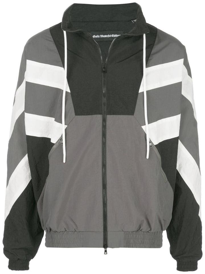 God's Masterful Children Superstar Striped Jacket - Grey