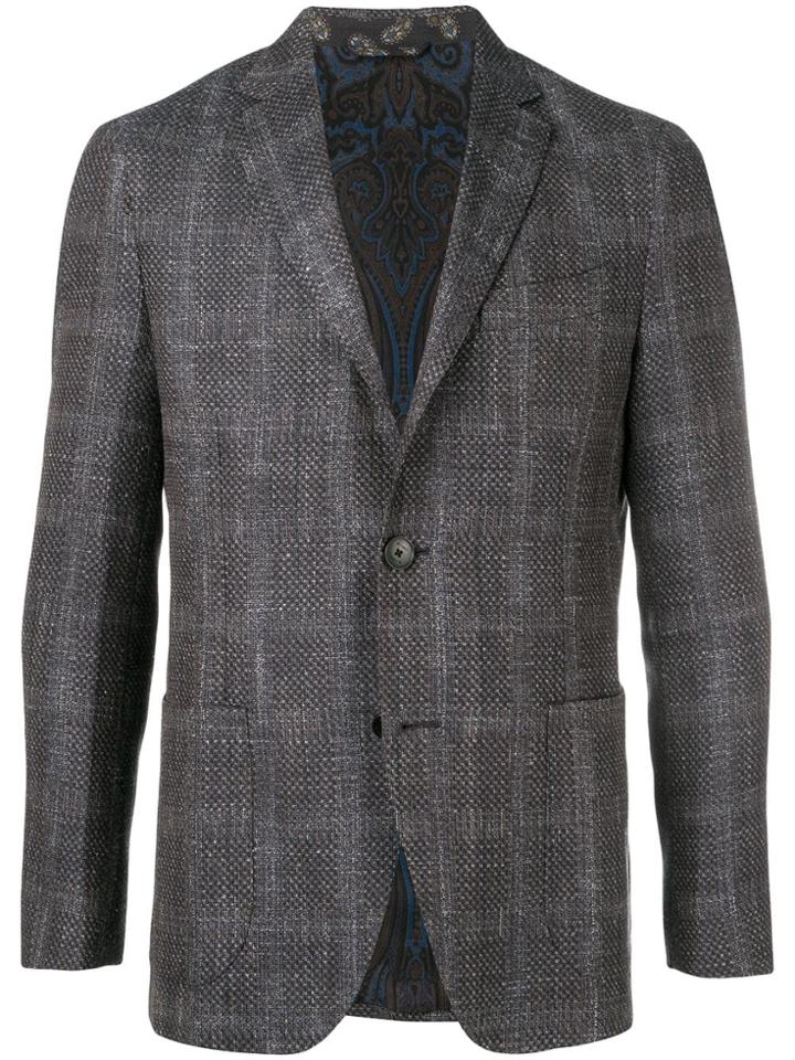 Etro Single Breasted Blazer - Grey