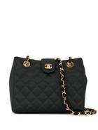 Chanel Pre-owned 1985-1993's Quilted Rhinestone Cc Chain Shoulder Bag