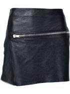 Saint Laurent Zipped Mini Skirt - Black