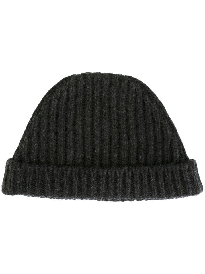 Marni Knitted Beanie Hat, Men's, Size: Small, Grey, Virgin Wool